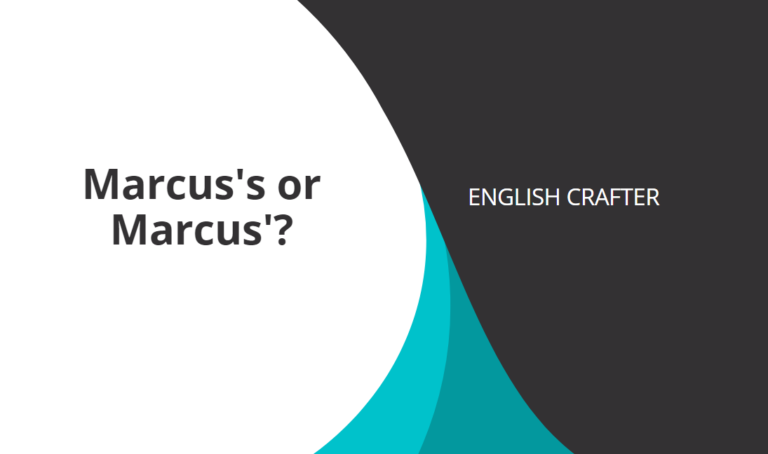 Marcus’s or Marcus’?