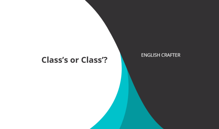 Class’s or Class’?