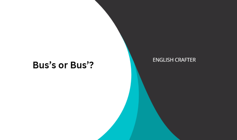 Bus’s or Bus’?