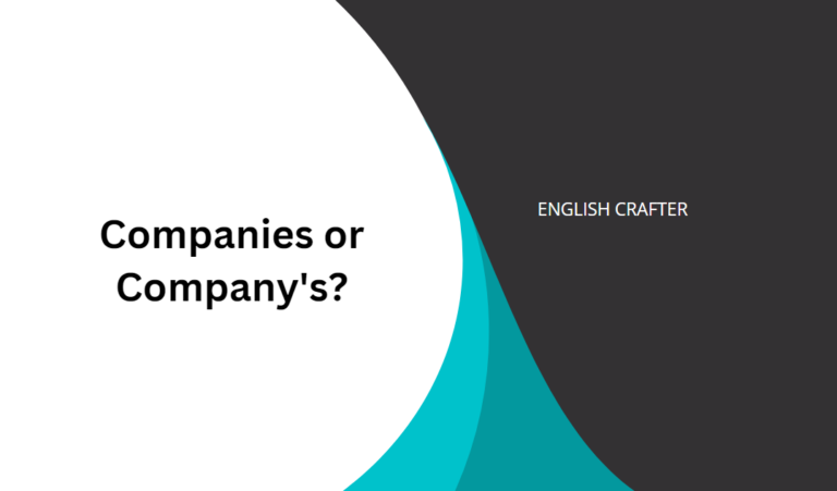 Companies or Company’s?