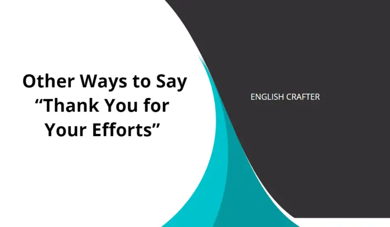  Other Ways to Say “Thank You for Your Efforts”