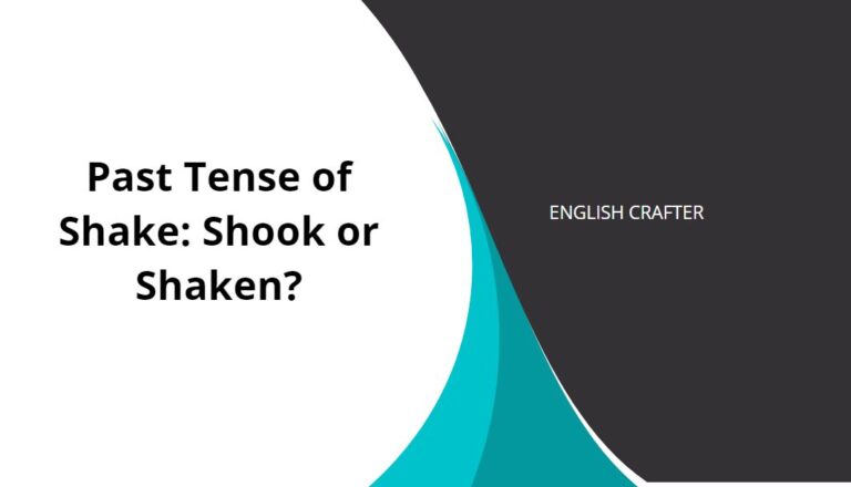 Past Tense of Shake: Shook or Shaken?