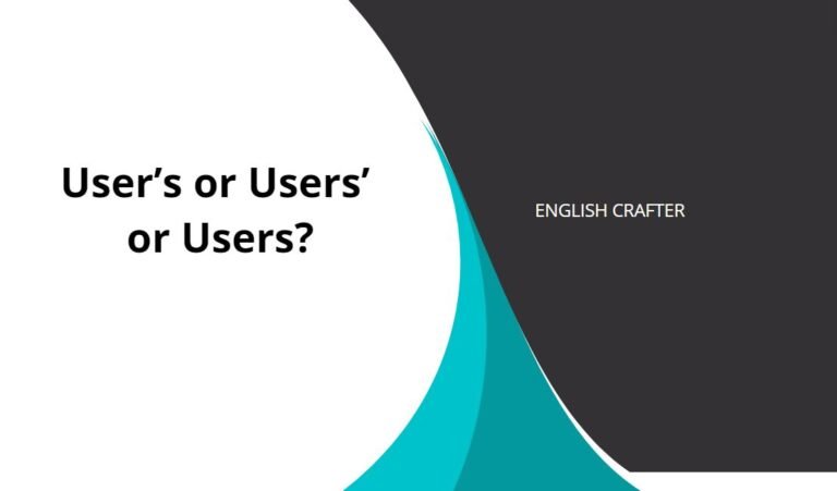 User’s or Users’ or Users?